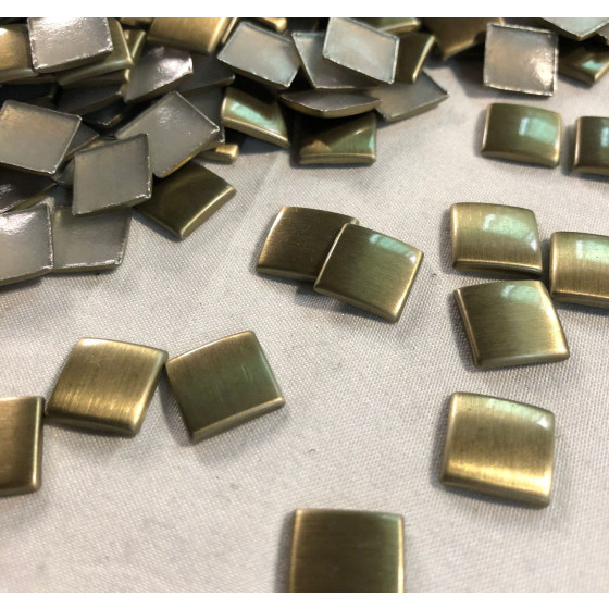 Imported Aluminum Flat Square Perforated Heat Transfer Foil Copper-Effect Trim Rhinestones for Fashion Bags Graphics Square Bag